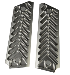 Half Cut Skeleton  Black Anodized Aluminum 1911 Grips Fit Gov. and Clones